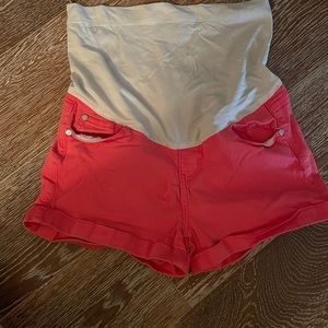 Pink Blush Maternity Shorts